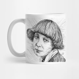 MARINA TSVETAEVA pencil portrait Mug